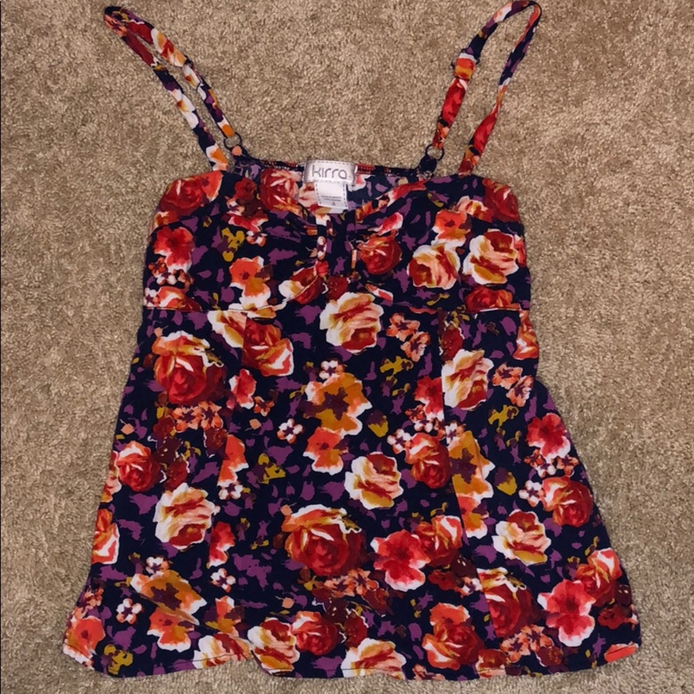 Flowy floral tank top